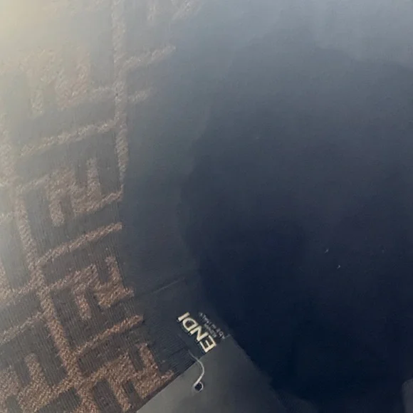 Fendi Brown Logo Pattern Hat - Picture 3 of 3